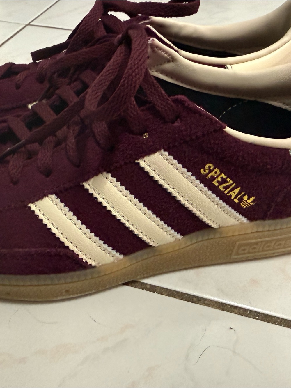 adidas Spezial Suede Sneakers in Burgundy and Cream